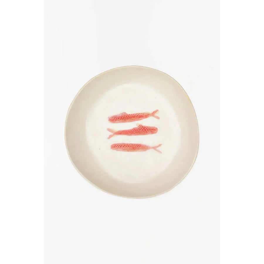 Low bowl with Ceramic Fish