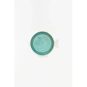 Green fish-shaped porcelain bowl