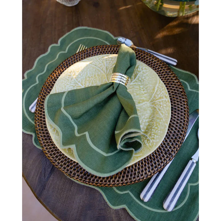 Napkin Clou Green W/ Green