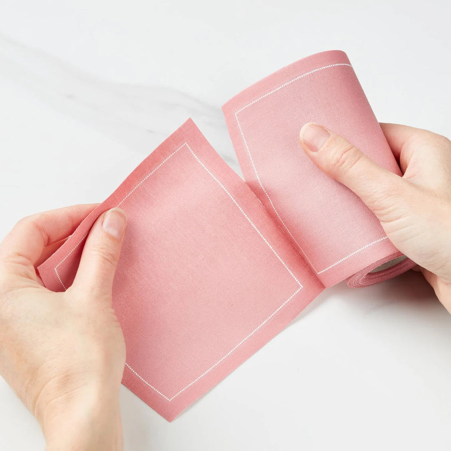 Dusty Pink Cotton Cocktail Napkins 50 Units