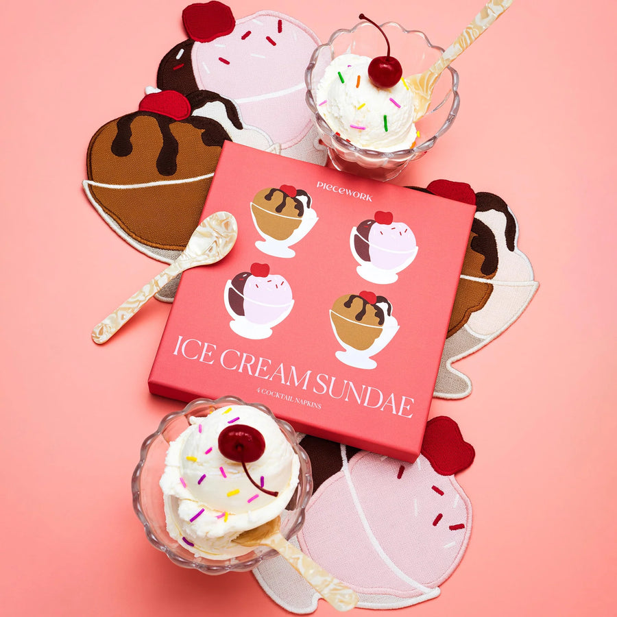 Icecream Cocktail Napkins Set4