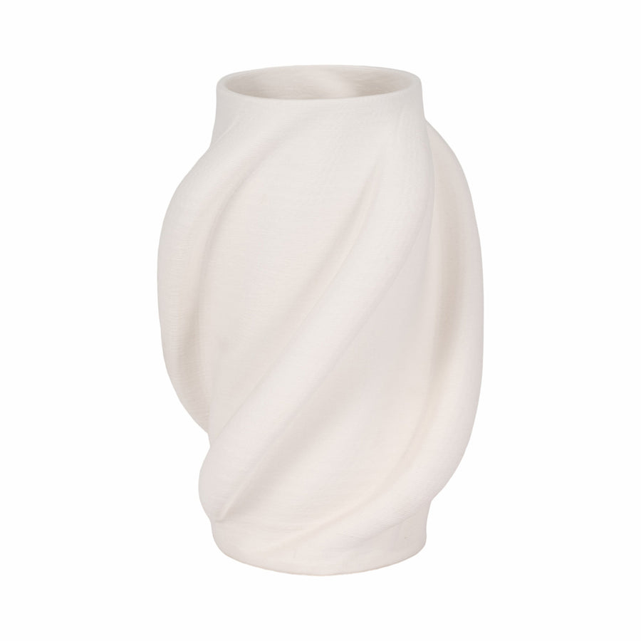 Murano 3d Printed Vase, White