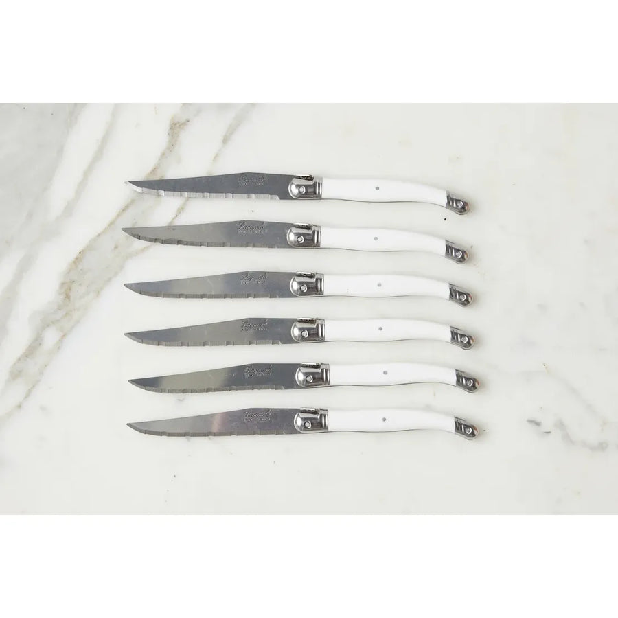 White French Laguiole Steak Knives