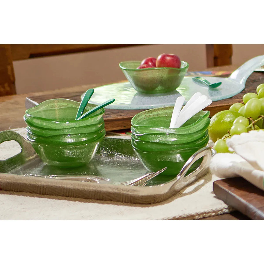 Glass Dipping Bowl Green