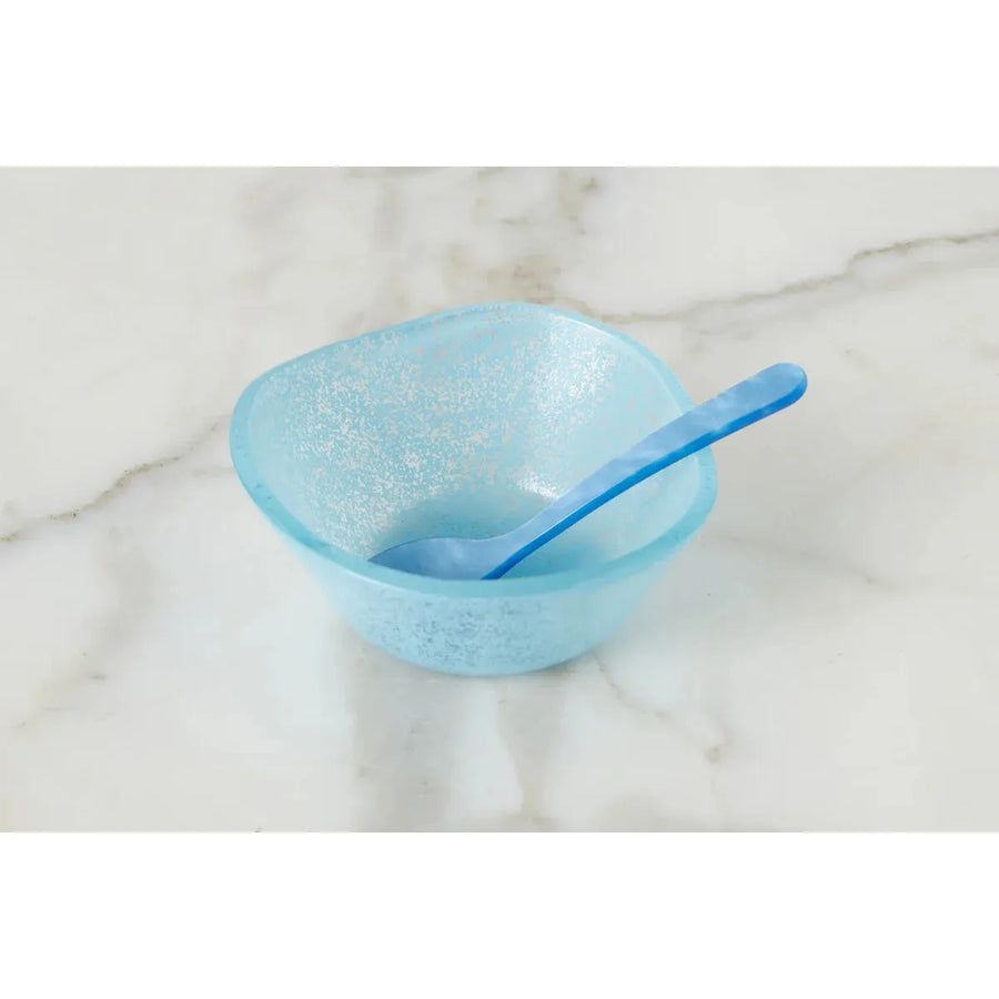 Glass Dipping Bowl Blue