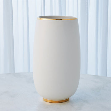 Gold Rim Bulb Vase Medium