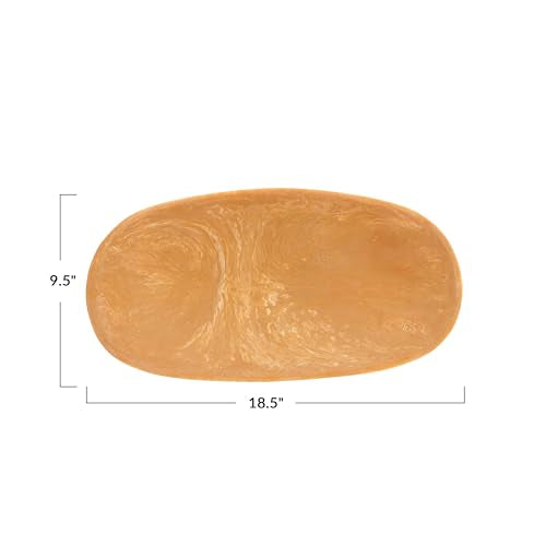 Marbled Resin Platter Brown