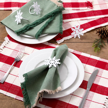 White Snowflake Napkin Ring