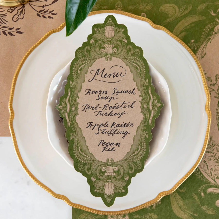 Moss Fable Toile Table Card