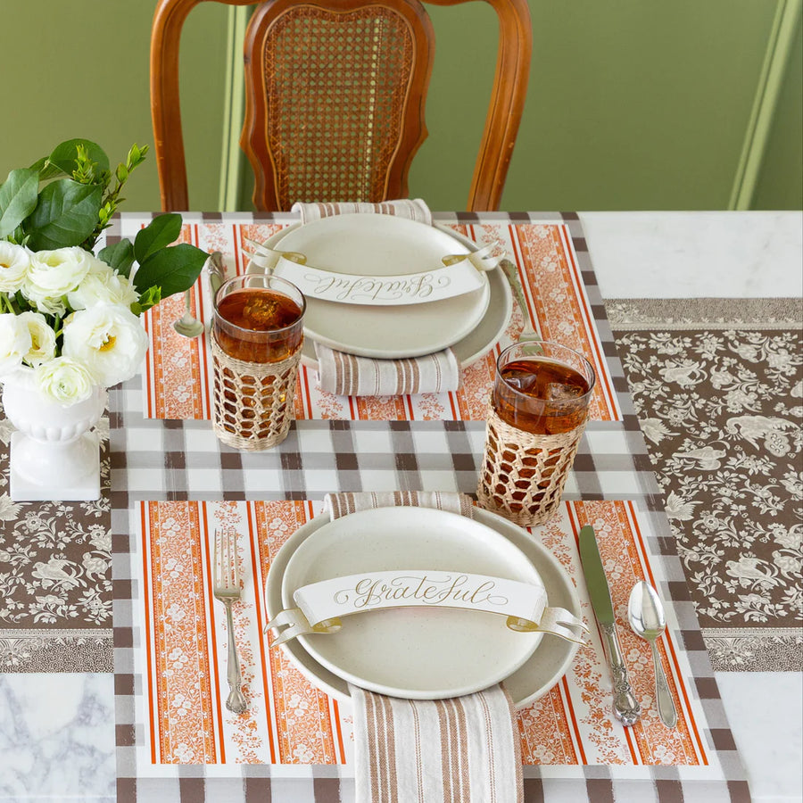 Brown Regal Peacock Runner