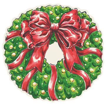 Die-cut Holiday Wreath Placema