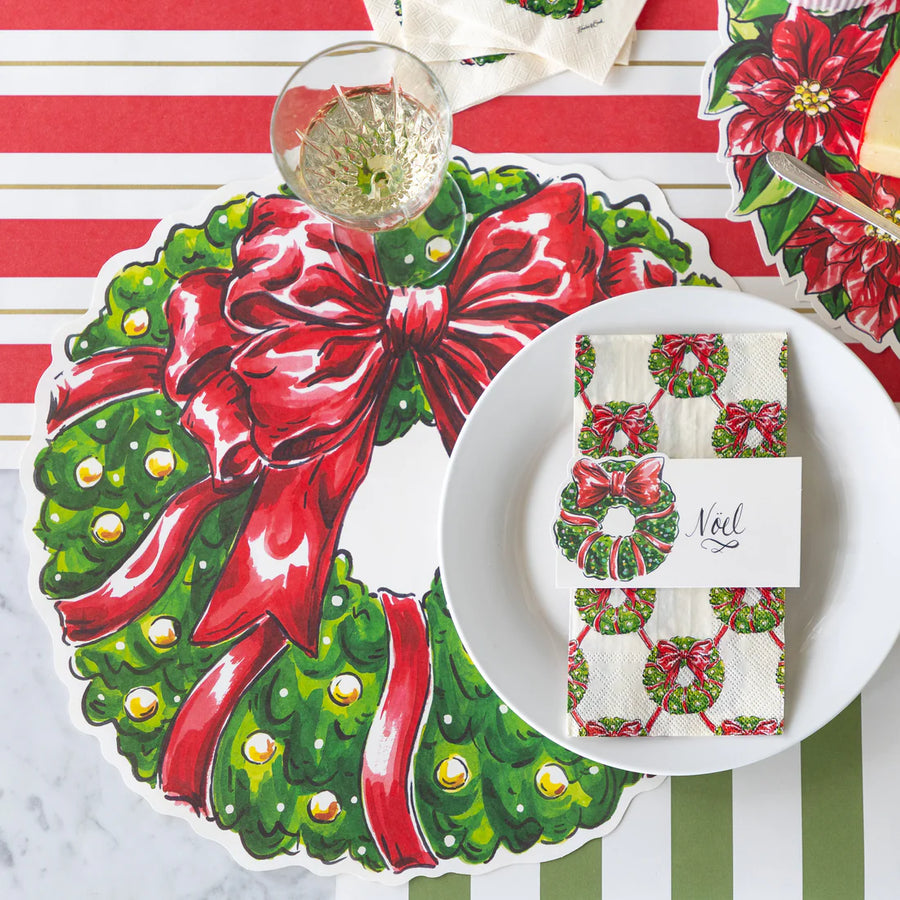 Die-cut Holiday Wreath Placema