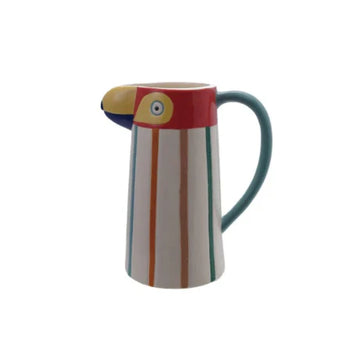 Stoneware Tucan Pitcher