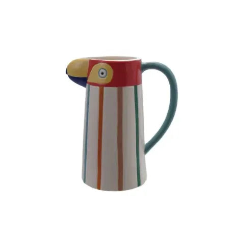 Stoneware Tucan Pitcher