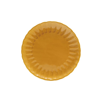 Fluted Dinner Plate Glaze Mustard