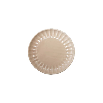 Fluted Dessert Plate Glaze Cream