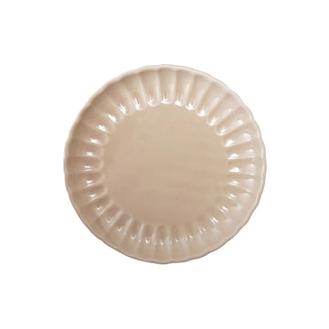 Fluted Dinner Plate Glaze Cream
