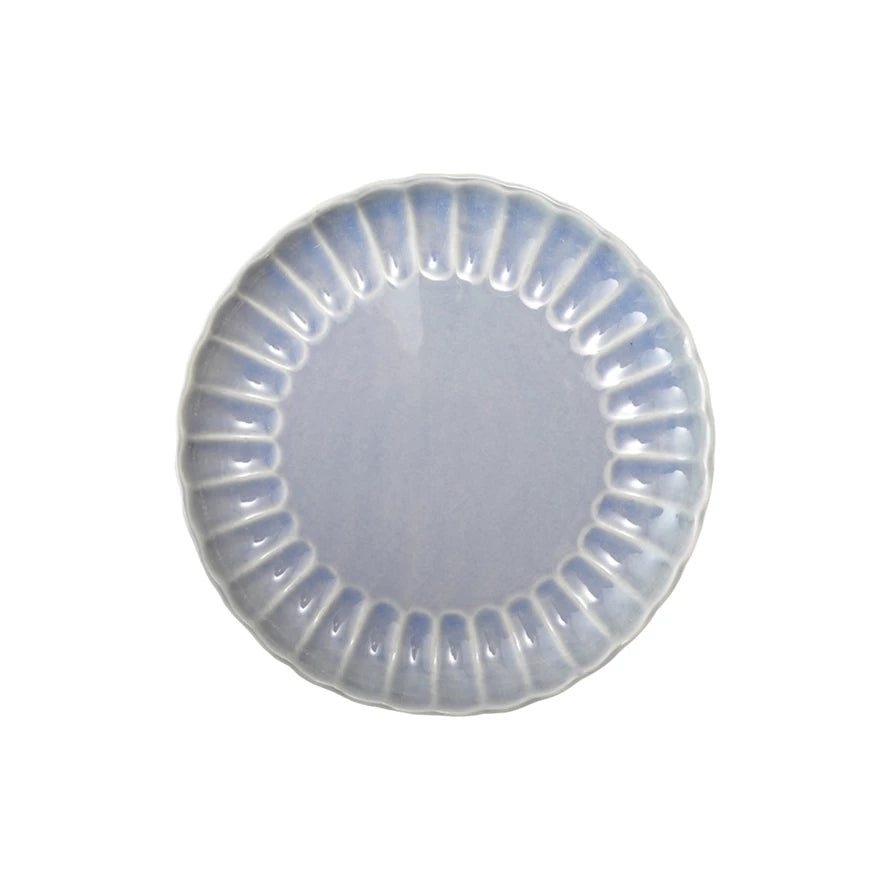 Fluted Dinner Plate Glaze Light Blue