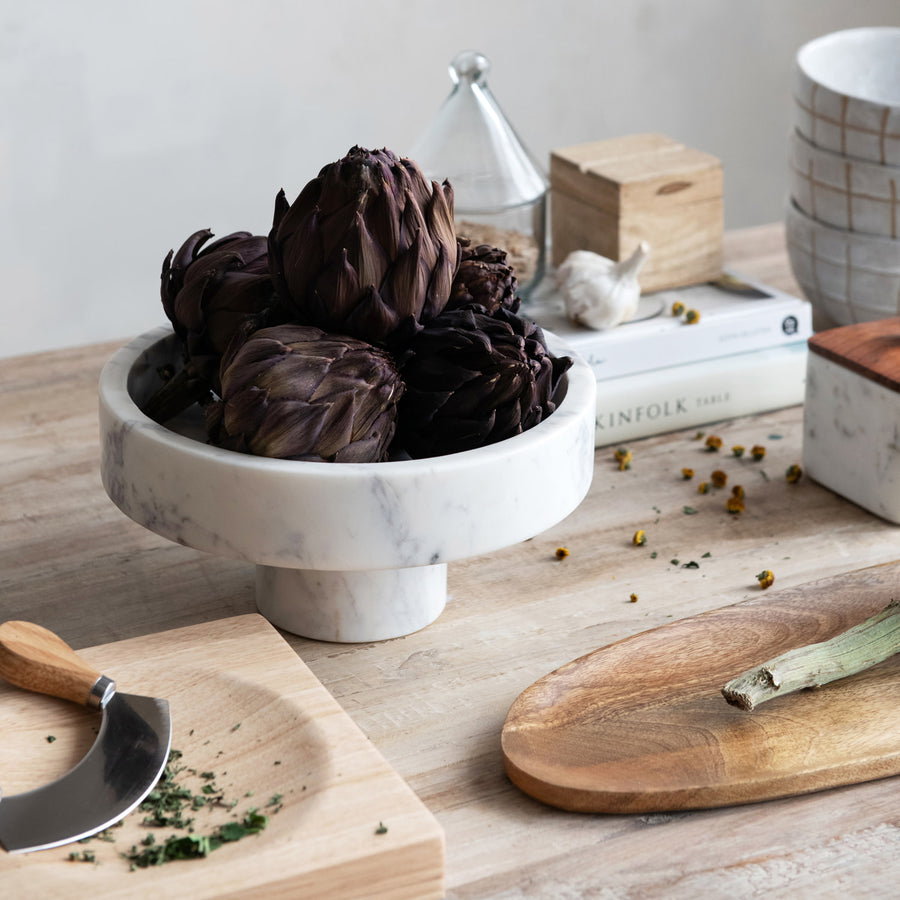 Marble Pedestal White