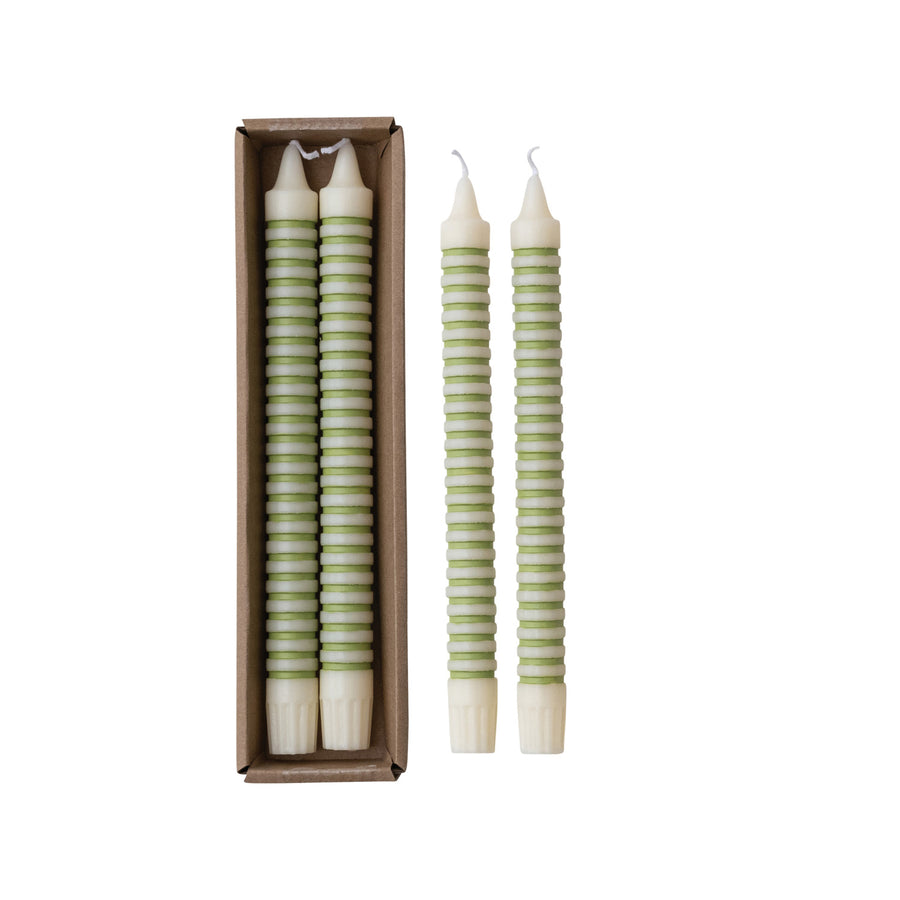 Taper Candles Box Green Set