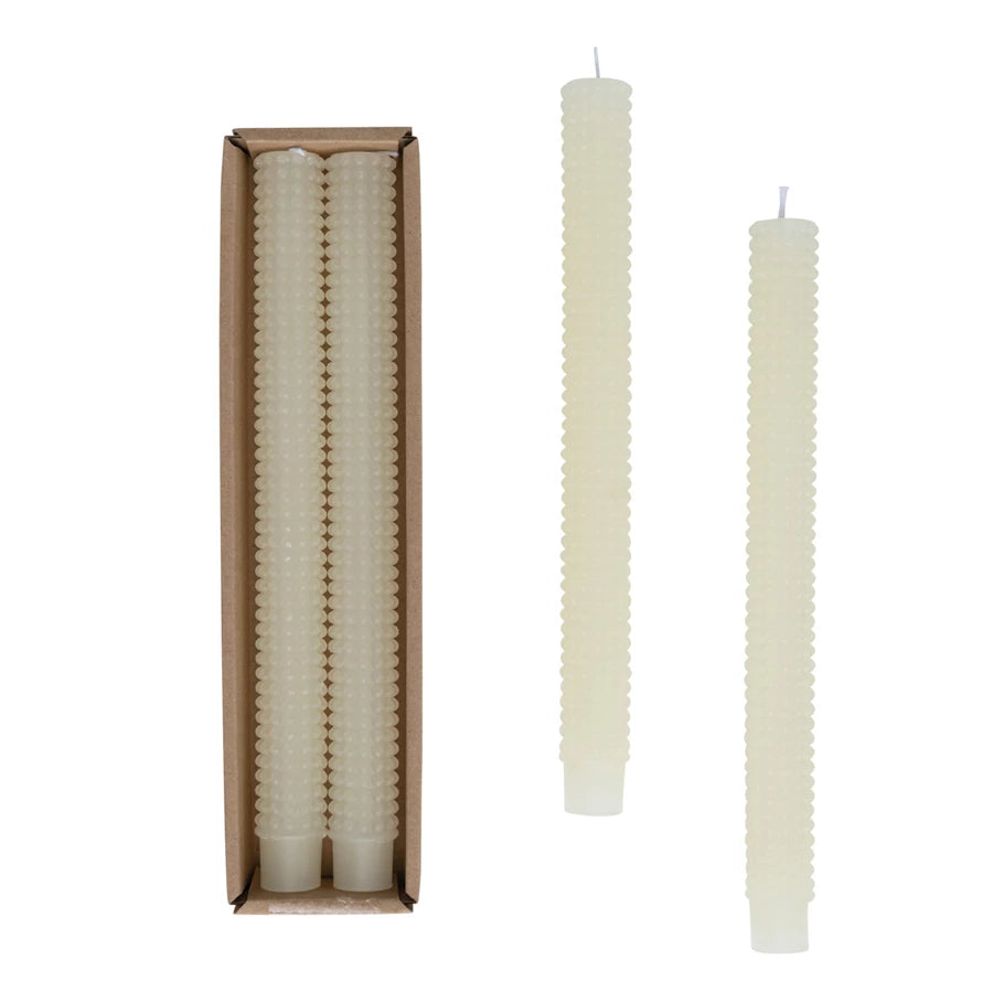 Unscented Hobnail Taper Candle