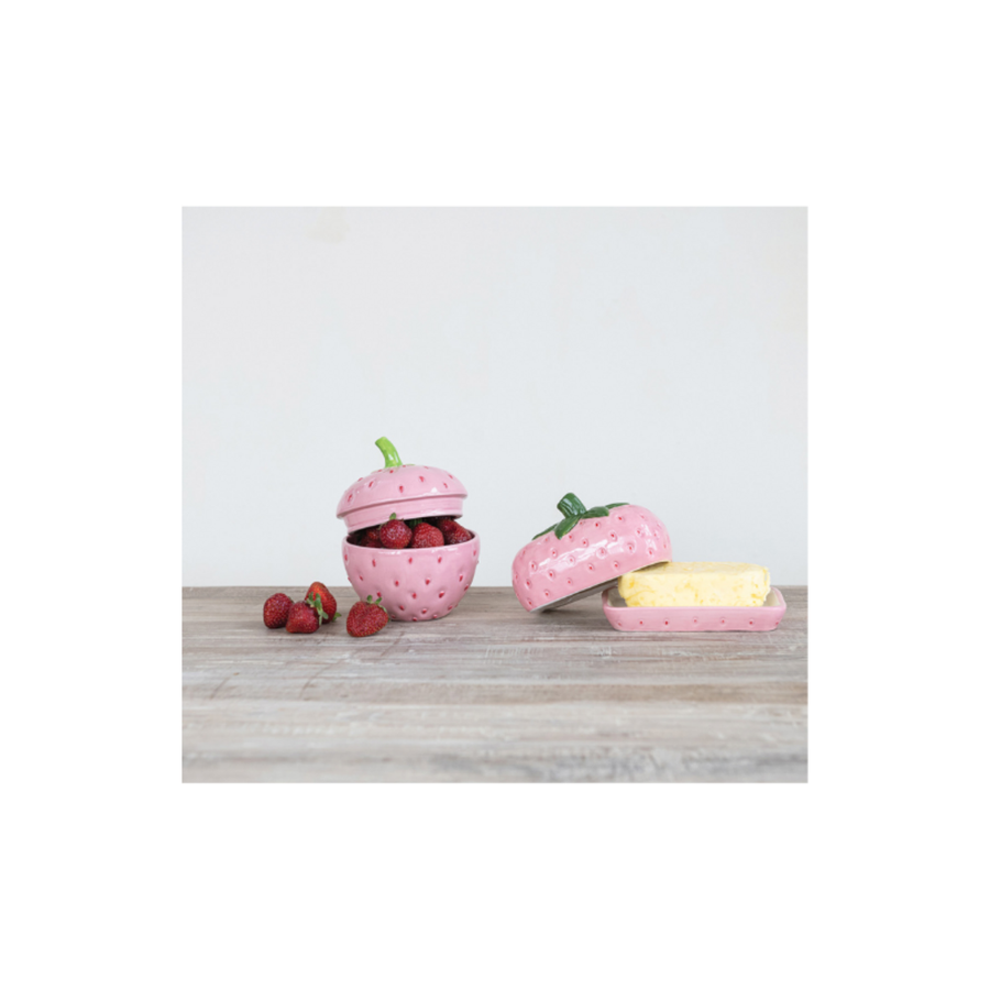 Hand-Painted Ceramic Strawberry