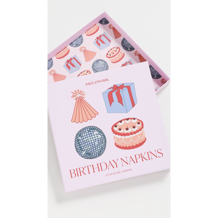 Birthday Cocktail Napkins Set 4