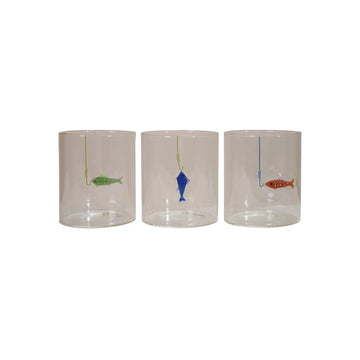 Blown Drinking Glass with Fish