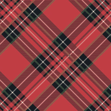 Cocktail Napkin Red Plaid