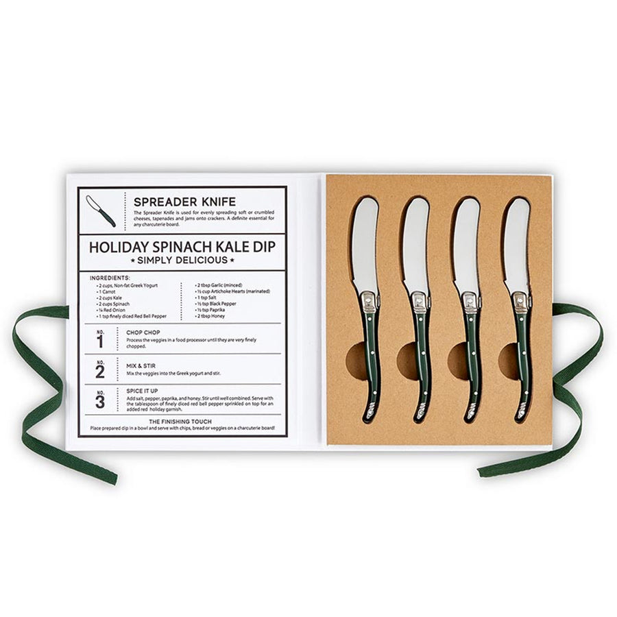 Green Charcuterie Spreaders Book Box