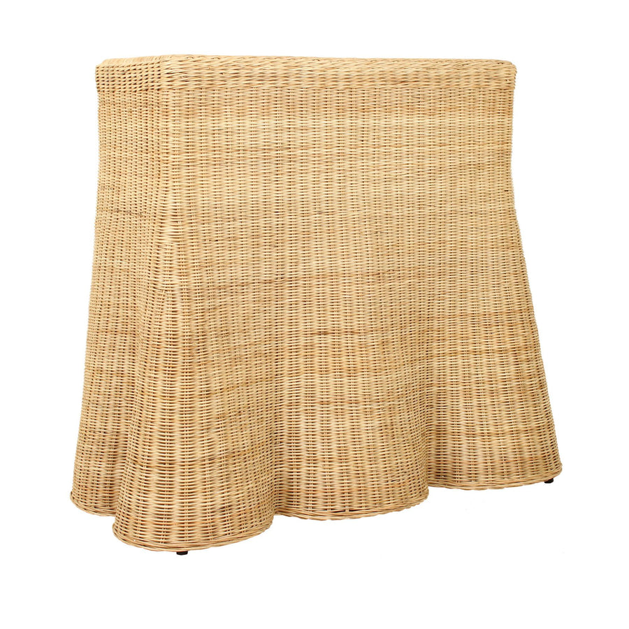 Bonnie Rattan Scalloped Console Table, Natural