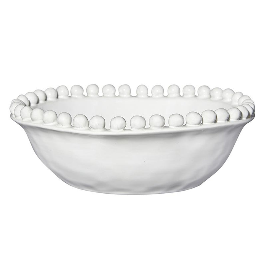 Beaded Bowl White