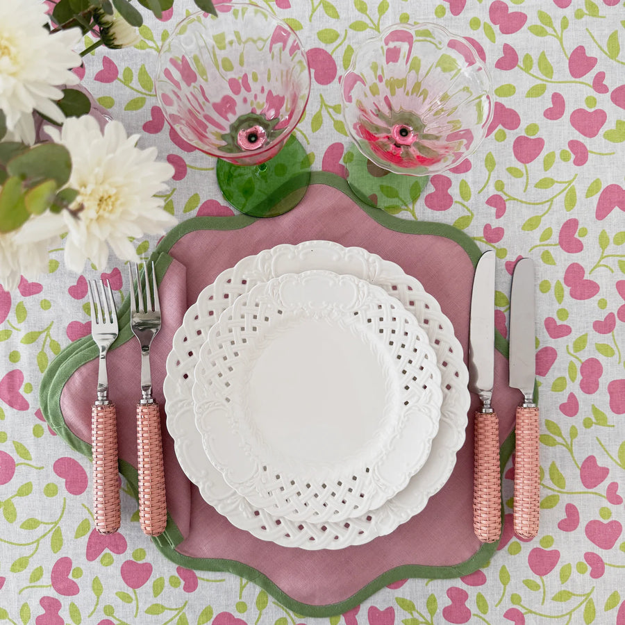 Placemat Linen Daisy Pink