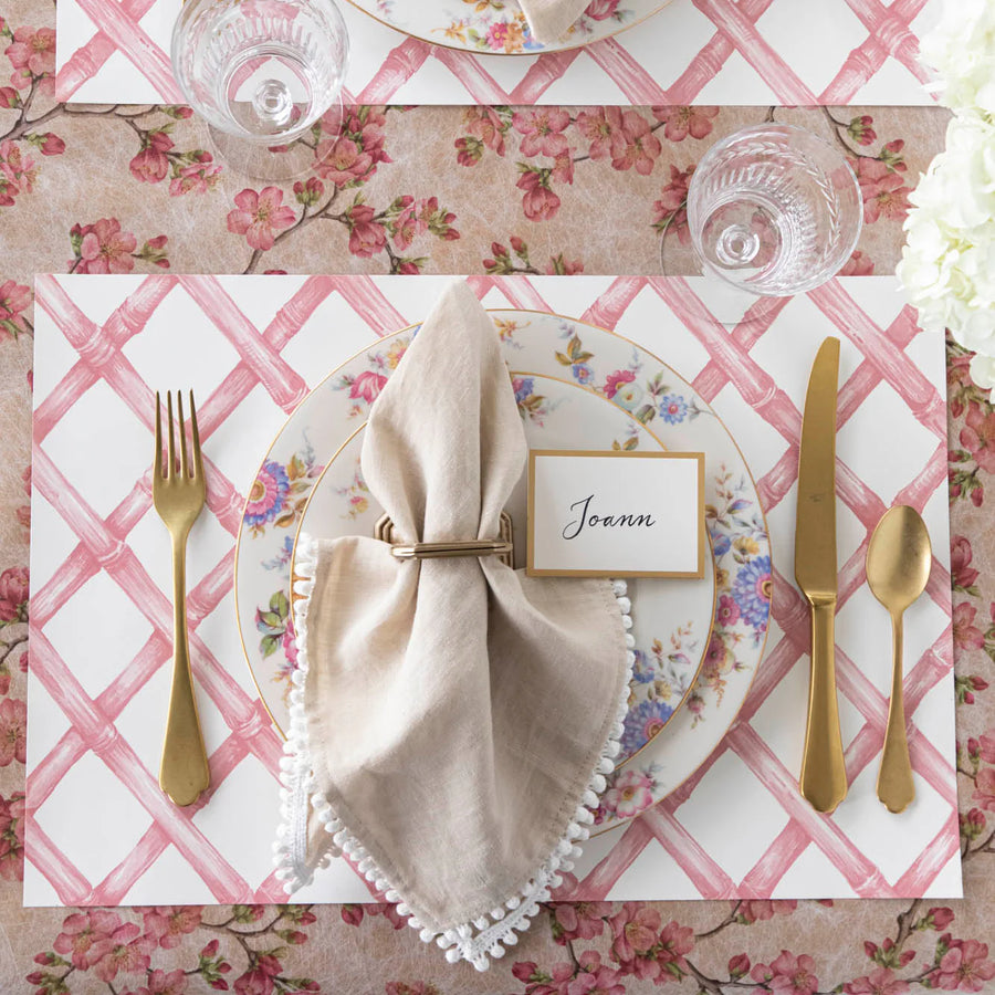 Pink Lattice Placemat