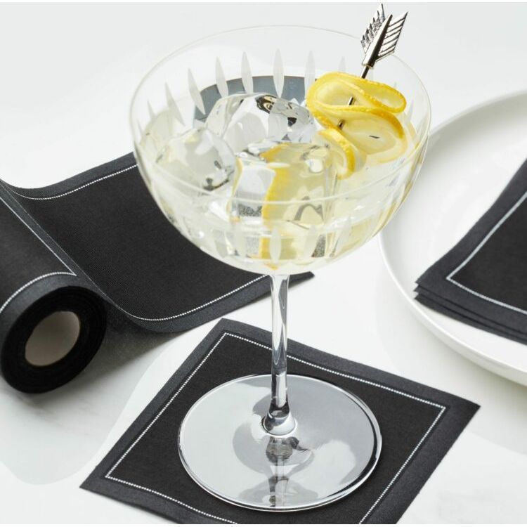 Cotton Cocktail Napkin Black