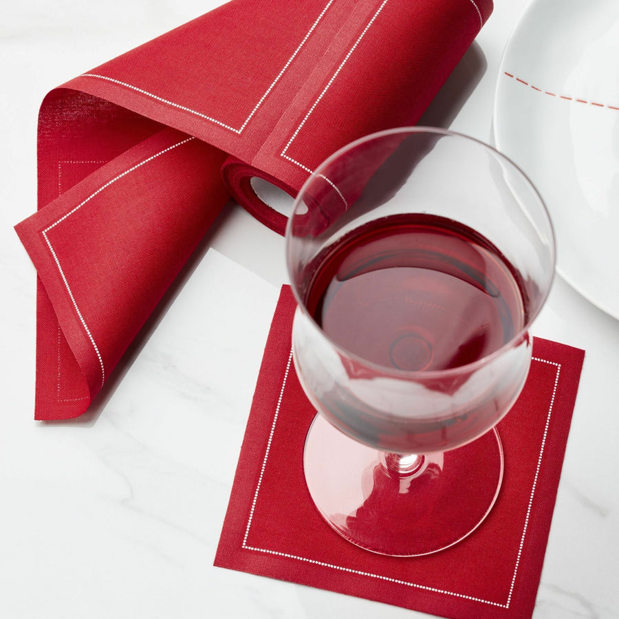 Red Cocktail Napkins