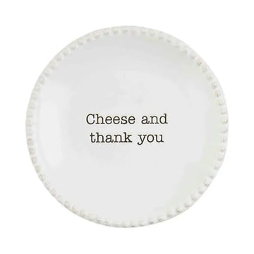 Plate Cheese And Thank You