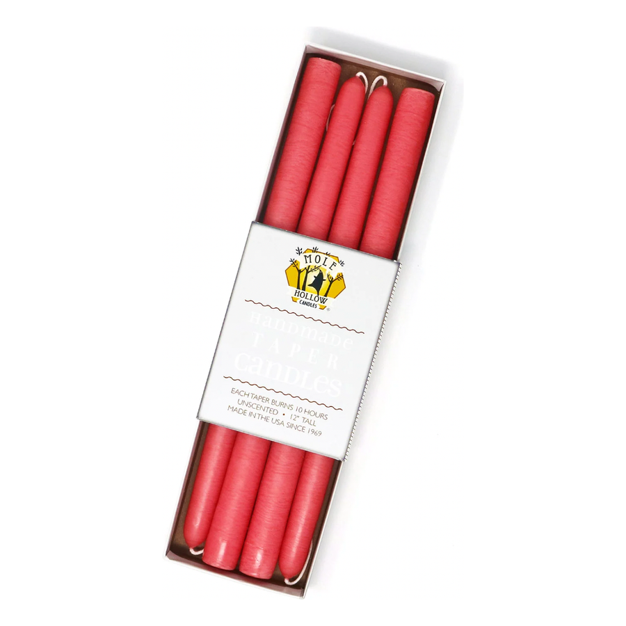Coral Pink Taper Box Candles