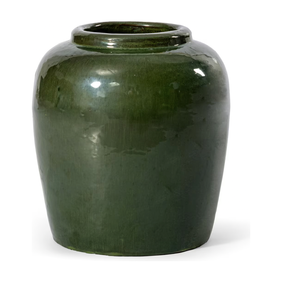 Thea Stoneware Vase Large Green