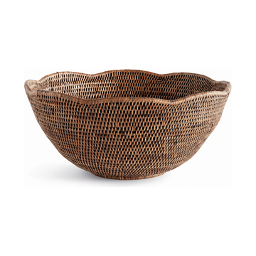 Burma Rattan Scalloped Bowl