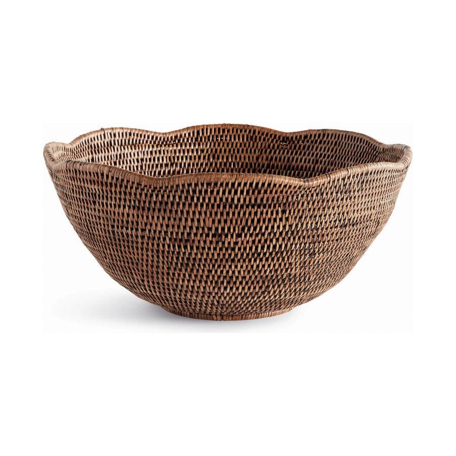 Burma Rattan Scalloped Bowl