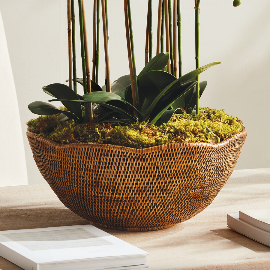 Burma Rattan Scalloped Bowl