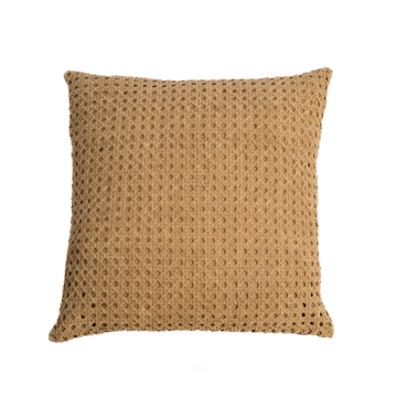 Pillow Rattan Suede Taupe