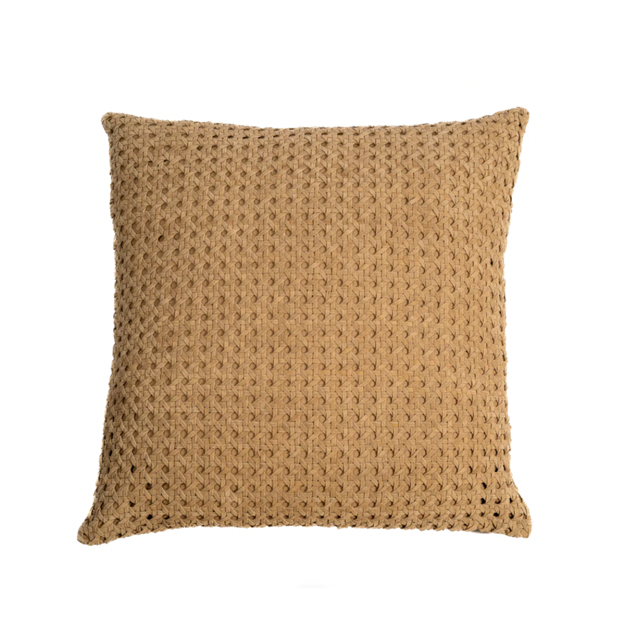 Pillow Rattan Suede Taupe