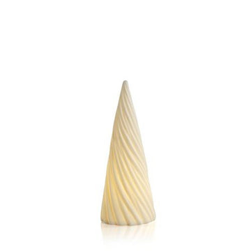 White Spiral Porcelain LED Tree