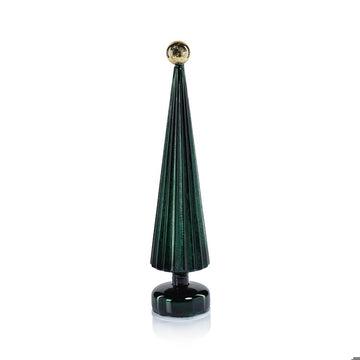Large LED Tree Globe W/ Finial Green