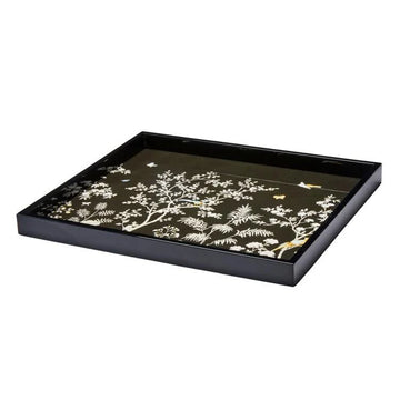 Black Medium Chinoiserie Tray