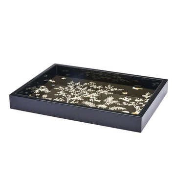 Black Small Chinoiserie Tray