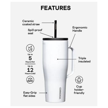 Cold Cup XL - 30oz Gloss White