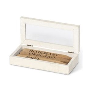 Wooden Herb Plant Stakes in Wooden Box